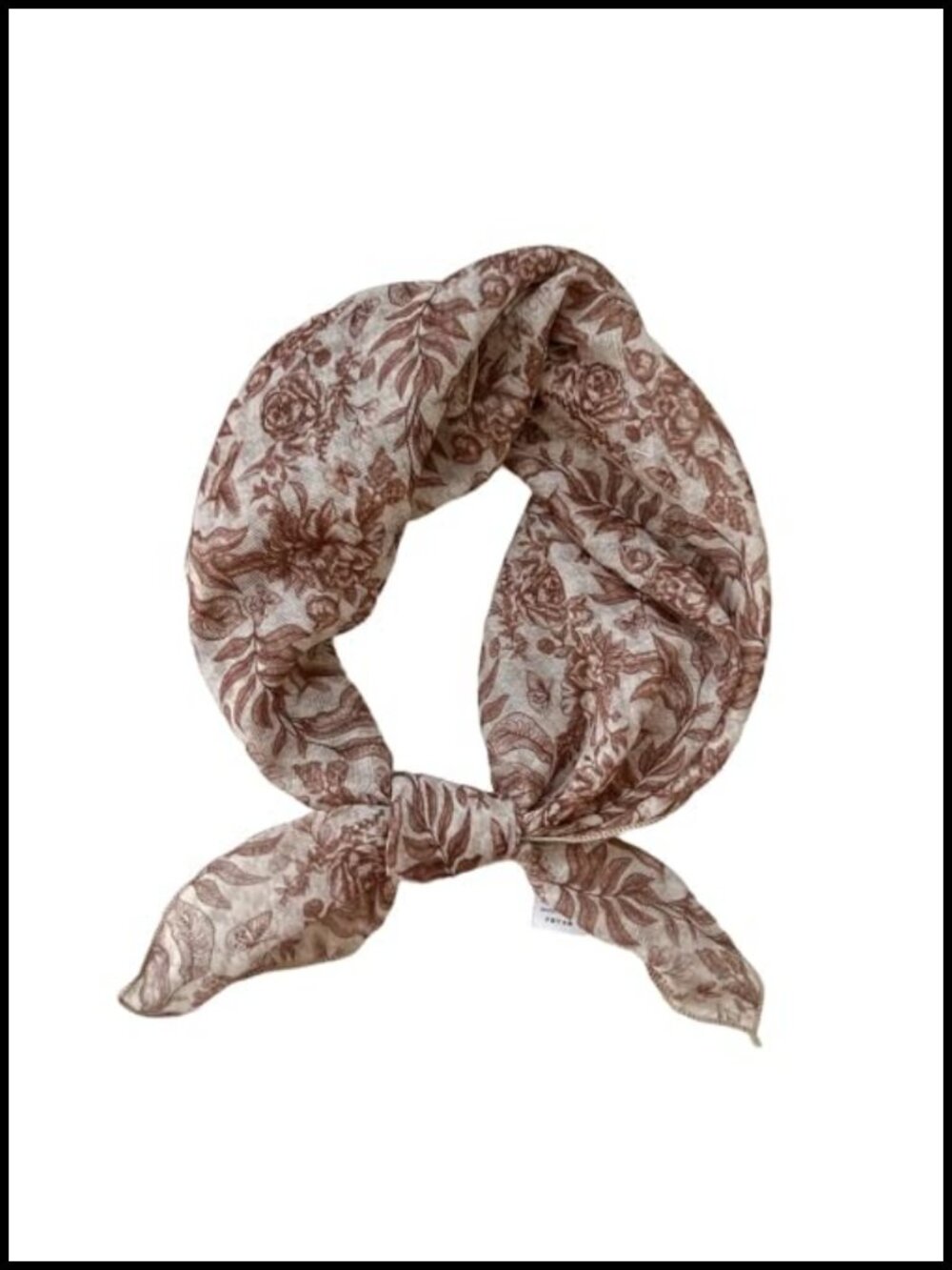 Pemilosci Retro Floral Polyester Bandana Scarf 24x24 Multifunctional